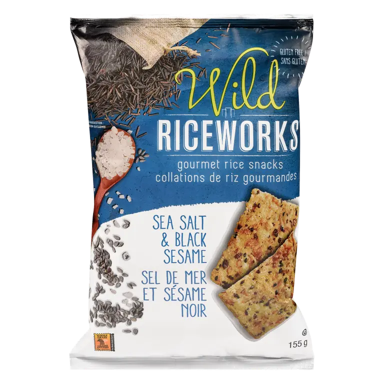 Wild Gluten-Free Brown Rice Crisps Sea Salt & Black Sesame 155 g
