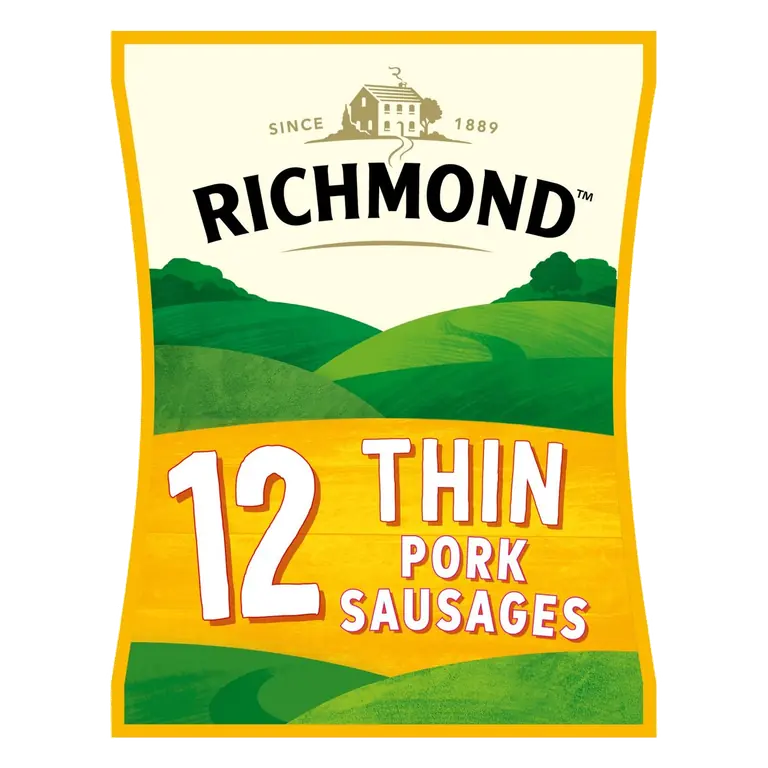 12 Thin Pork Sausages