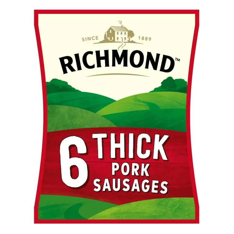 6 Thick Pork Sausages