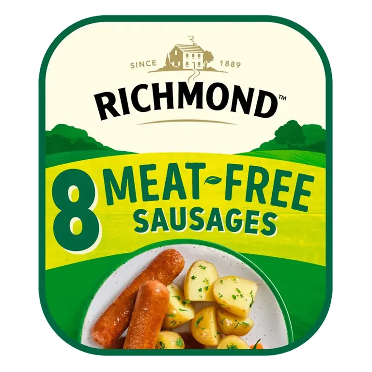 8 Meat Free Vegan Sausages 304g