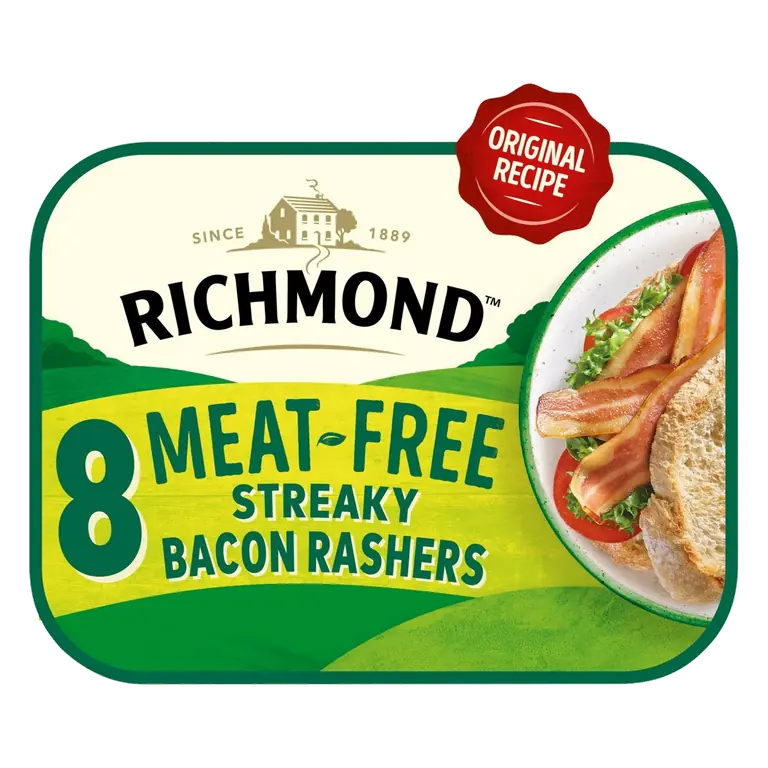 8 Meat Free Vegan Streaky Bacon Rashers 120g