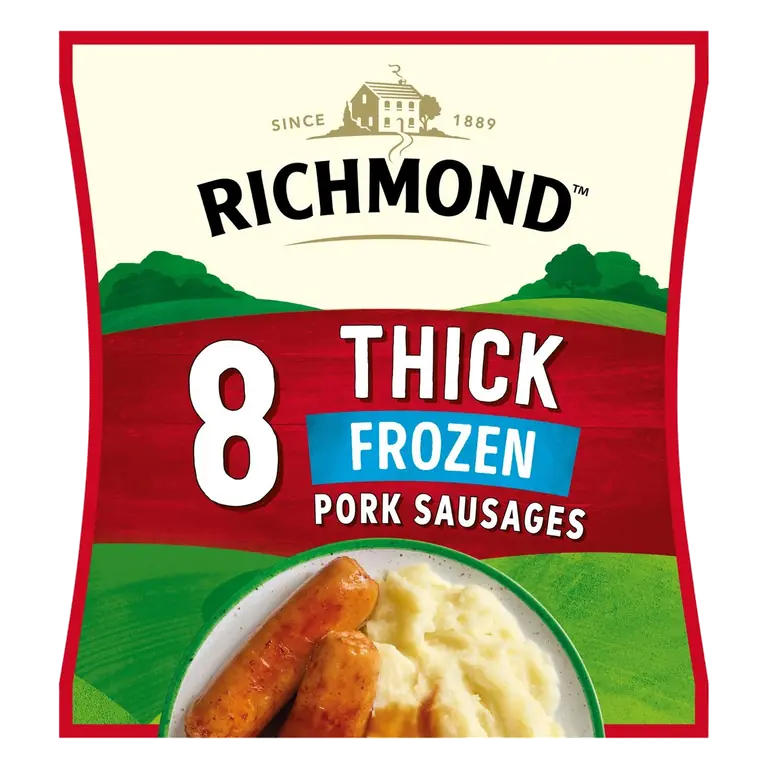 8 Thick Frozen Pork Sausages