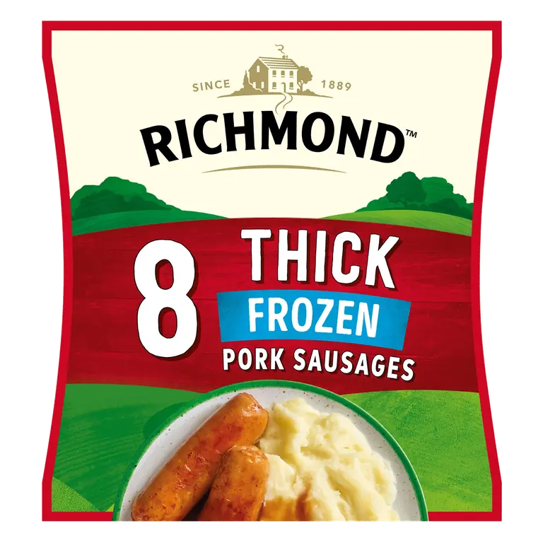 Richmond 8 Thick Pork Sausages 344g