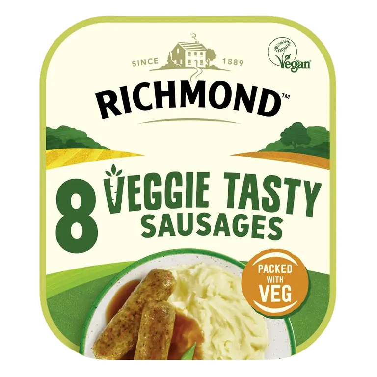 8 Veggie Tasty Vegetarian Sausages 304g
