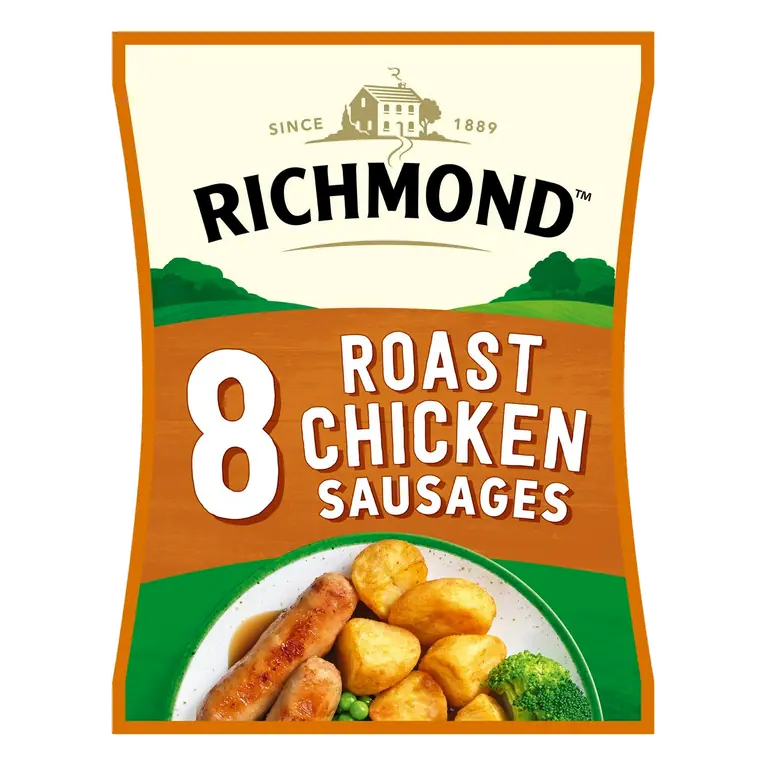8 x Roast Chicken Sausages 410g