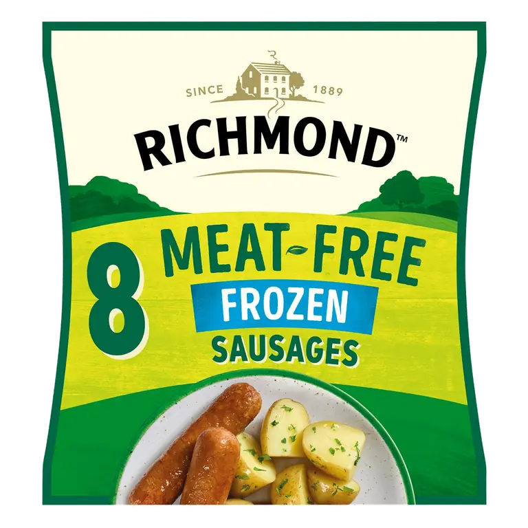 Vegan & Vegetarian Meat Free Frozen Sausages x8 304g