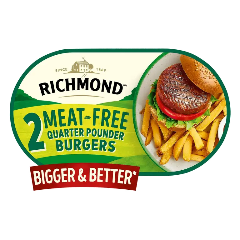 Vegan & Vegetarian Quarter Pounder Burgers x2 227g