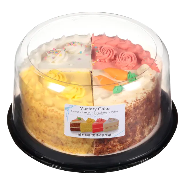 Variety Cake (Carrot Lemon Strawberry White) 8 Inch