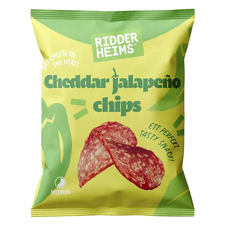 Ölkorv Cheddar Jalapeño Chips 80g