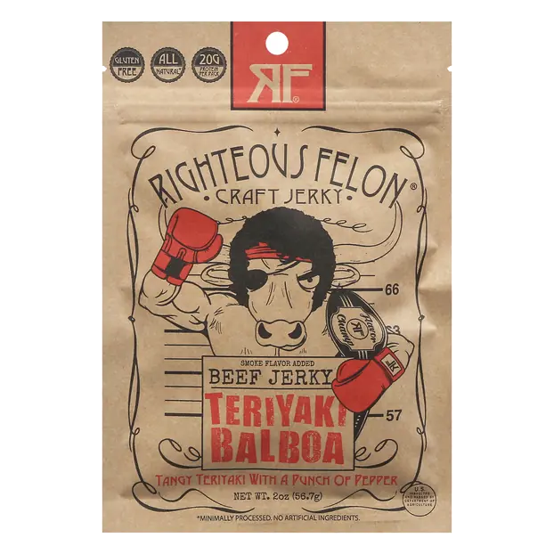 Natural Gluten Free Teriyaki Balboa Beef Jerky