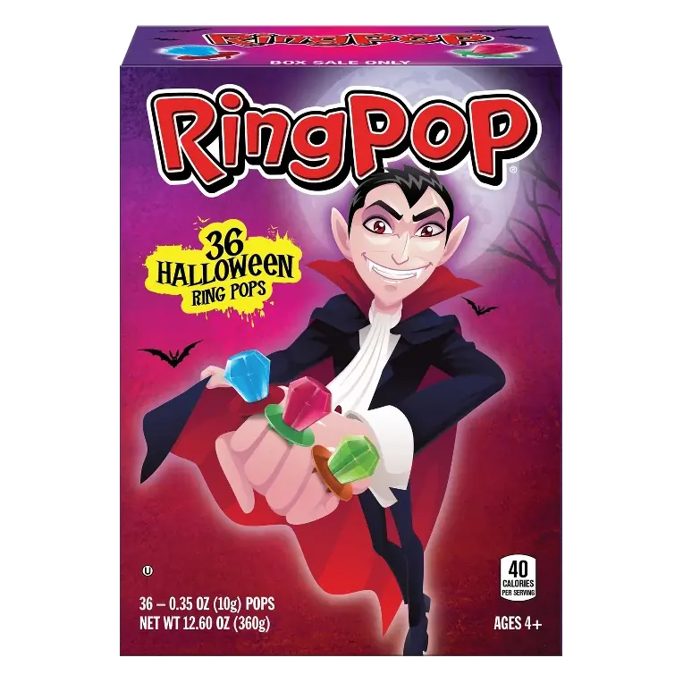 Ring Pop Halloween Candy Box, 12.60oz/36ct