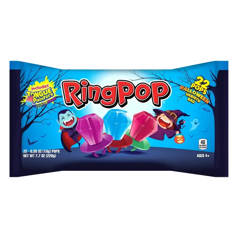 Ring Pop Halloween Candy Tongue Painters, 7.7oz/22ct