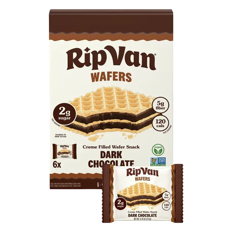 Rip Van Wafers Dark Chocolate Cookies, 4.68oz/6ct