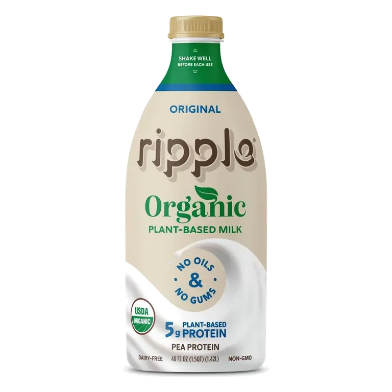 Ripple Organic Dairy-Free Original Milk, 48oz: Gluten-Free, Soy-Free, Vegan