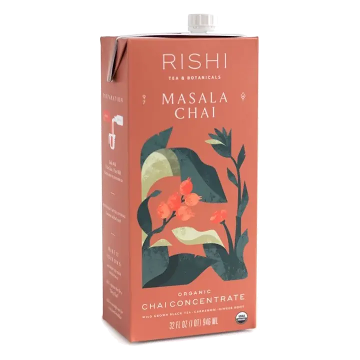 Rishi Organic Masala Chai Concentrate, 32oz: Caffeinated