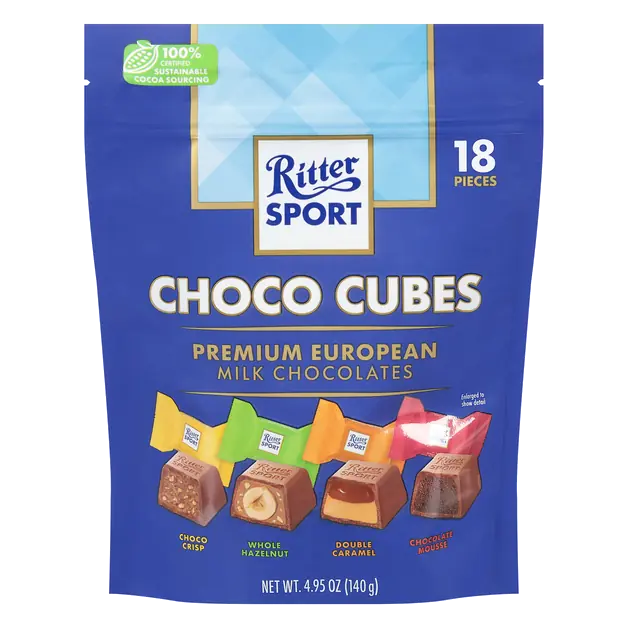 Choco Cubes European Milk Chocolates - 18 ct
