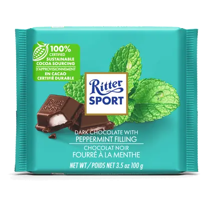 Dark Chocolate Bar With Peppermint Filling 100 g