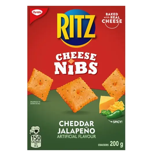 Cheese Nibs Crackers Cheddar Jalapeno 200 g