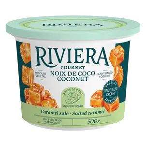 Riviera Gourmet Plant Based Yogourt Cocount Salted Caramel 500 g