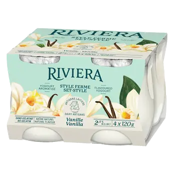 Less Sugar Set-Style 2.8% Yogurt Vanilla 4 x 120 g