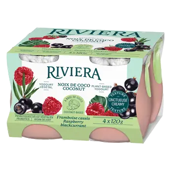 Plant Based Coconut Yogurt Raspberry Black Currant 4 x 120 g