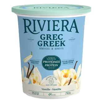 Greek Yogurt 40% Less Sugar Vanilla 750 g