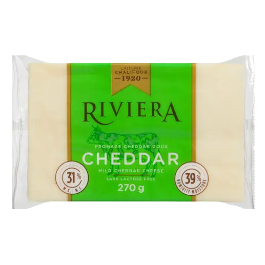 Lactose-Free Block Cheese White Cheddar 270 g