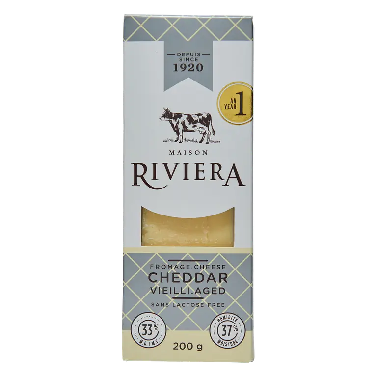 Lactose-Free Cheese Aged 1 Year Cheddar 200 g