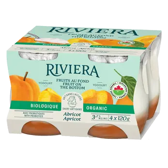 Organic 3.2% Yogurt Apricot 4 x 120 g