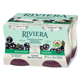 Organic 3.2% Yogurt Black Currant 4 x 120 g
