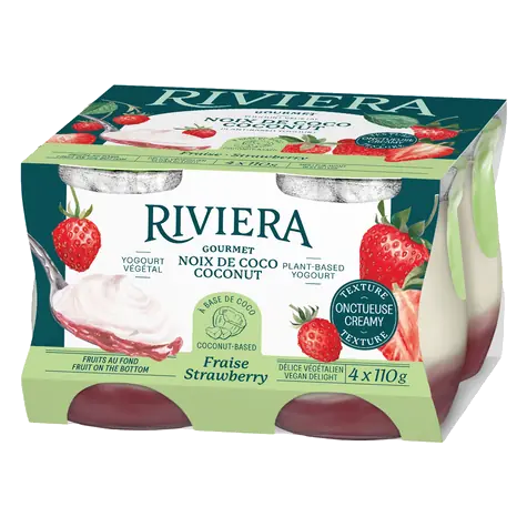 Strawberry Fruit Vegan Delight Yogurt Substitutes 4 x 110 g