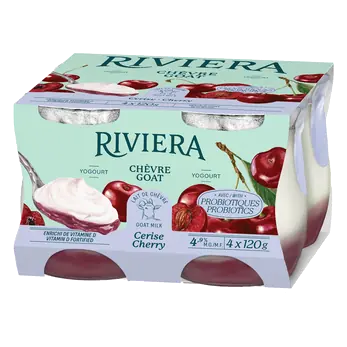 Yogourt 4.9% Goat Cherry 4 x 120 g