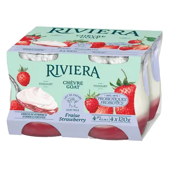 Yogourt 4.9% Goat Strawberry 4 x 120 g