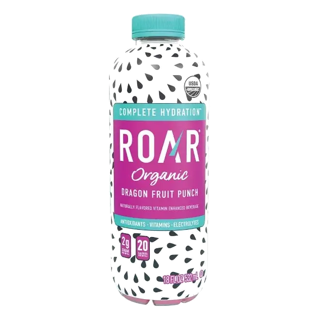 ROAR Organic Dragon Fruit Punch Flavored Water, 18 fl oz