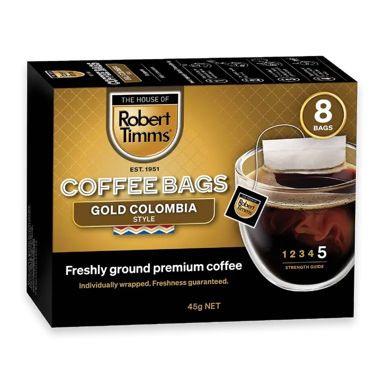 Gold Colombia Coffee Bags