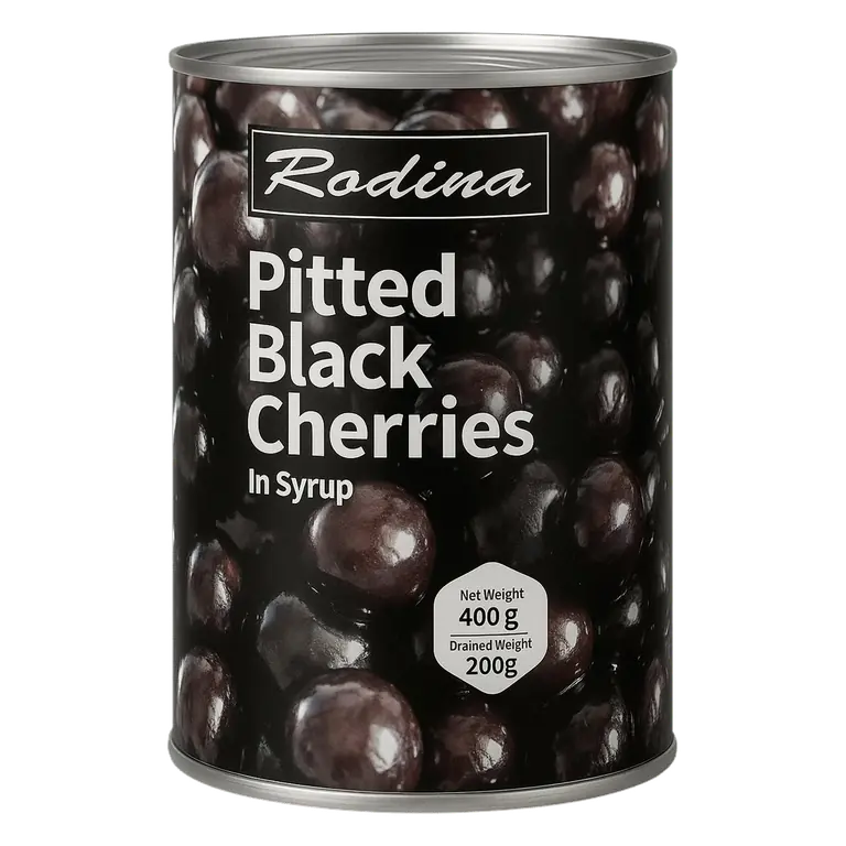 400g Pitted Black Cherries in Syrup