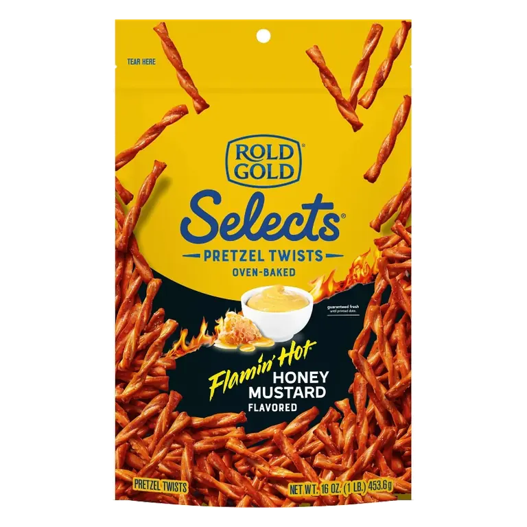 Selects Oven Baked Flamin' Hot Honey Mustard Flavored Pretzel Twists