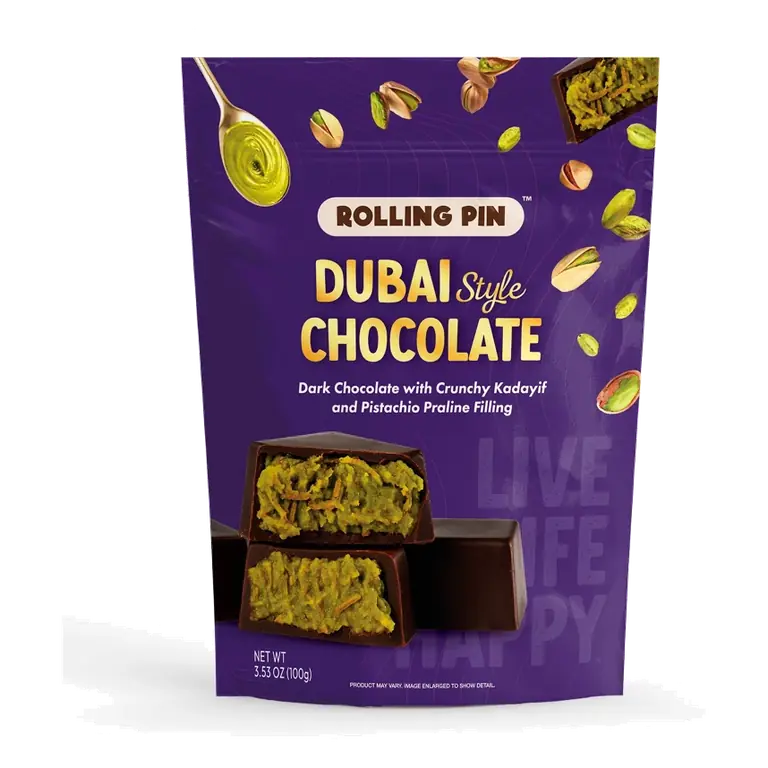 Rolling Pin Dubai Dark Chocolate, 3.5oz