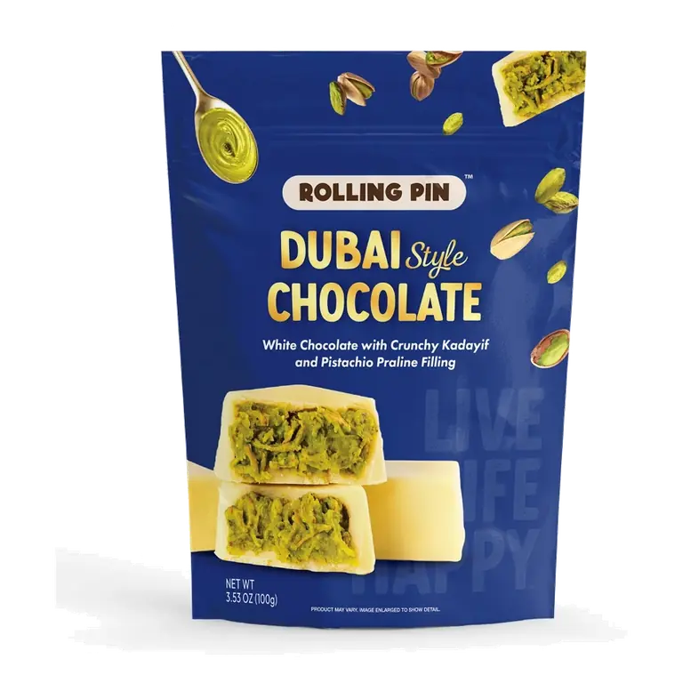 Rolling Pin Dubai White Chocolate, 3.5oz