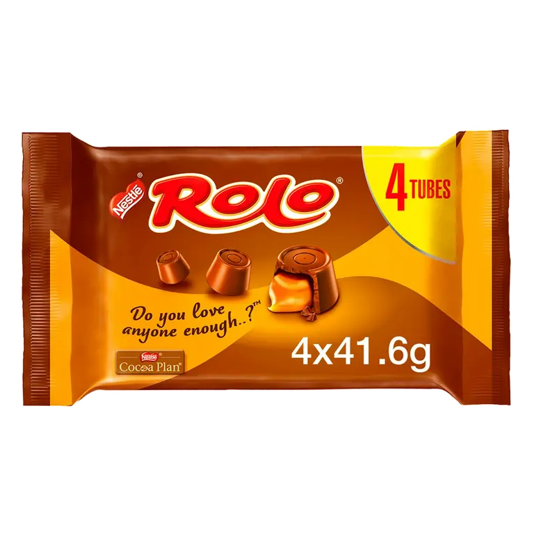 Milk Chocolate & Caramel Tube Multipack x4 41.6g