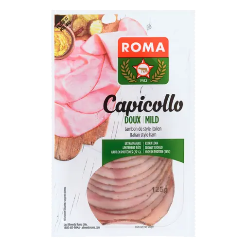 Round Mild Sliced Capicolli 125 g