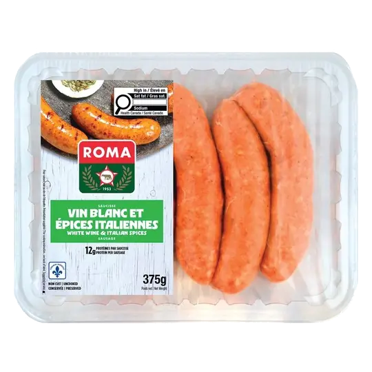Sausage White Wine & Italian Spices 375 g