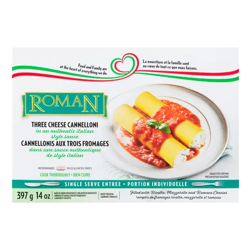 Frozen Three Cheese Cannelloni 397 g