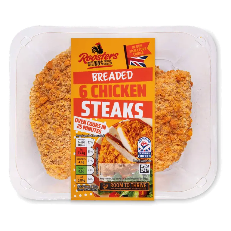 Breaded Chicken Steaks 6 Pack