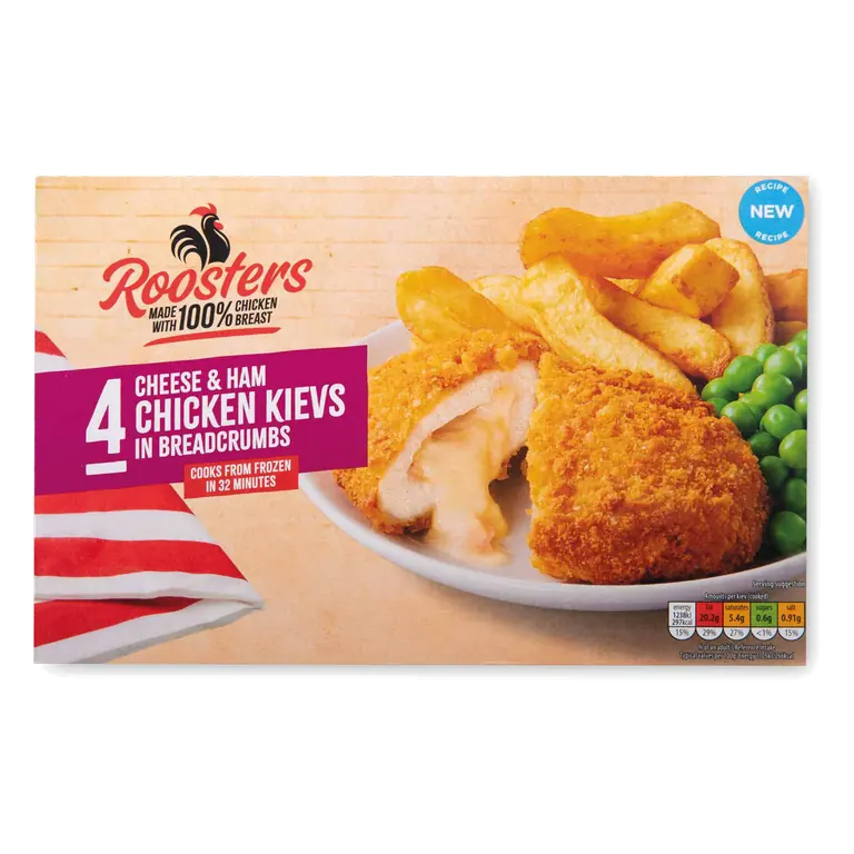 Cheese & Ham Chicken Kievs 4 Pack