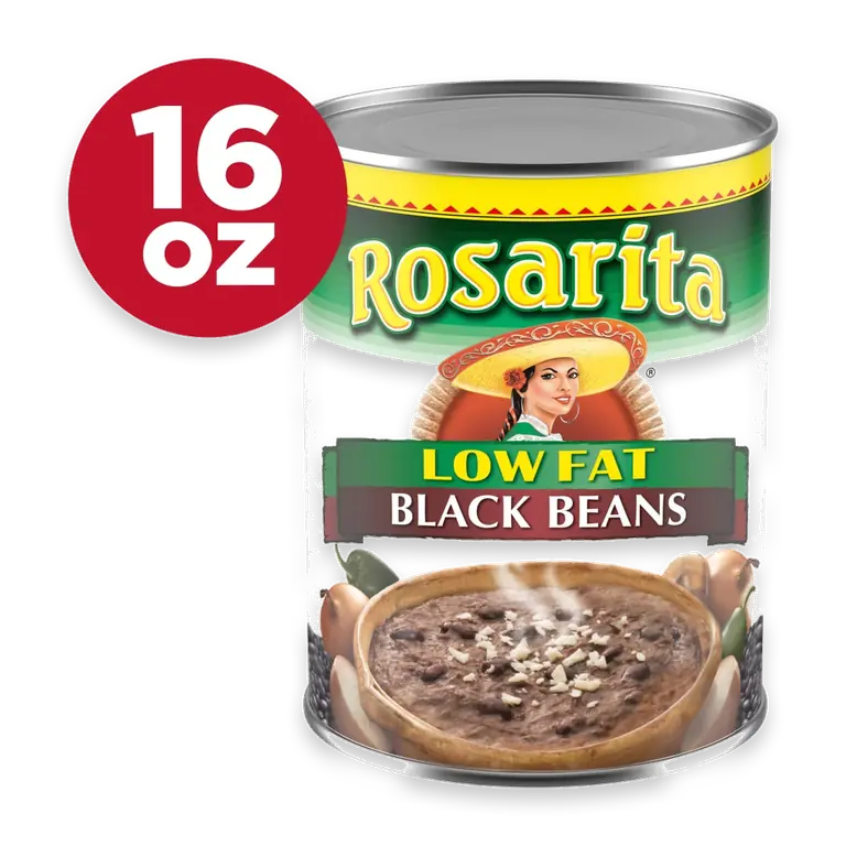 Low Fat Refried Black Beans, Canned Beans