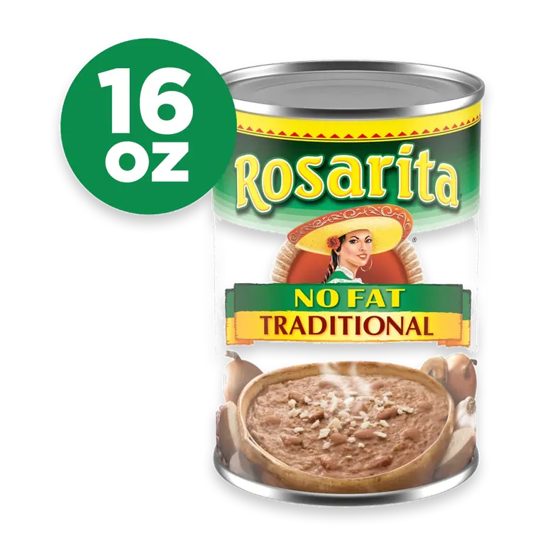 No Fat Traditional Refried Beans, Canned Beans