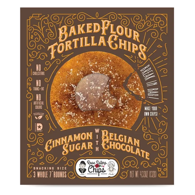 Rose Sisters Chips Cinnamon Sugar Belgian Chocolate, 4.33oz