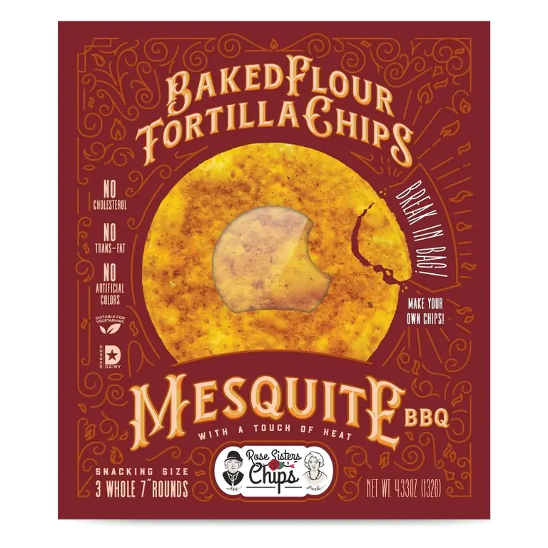 Rose Sisters Chips Mesquite BBQ with Heat, 4.33oz