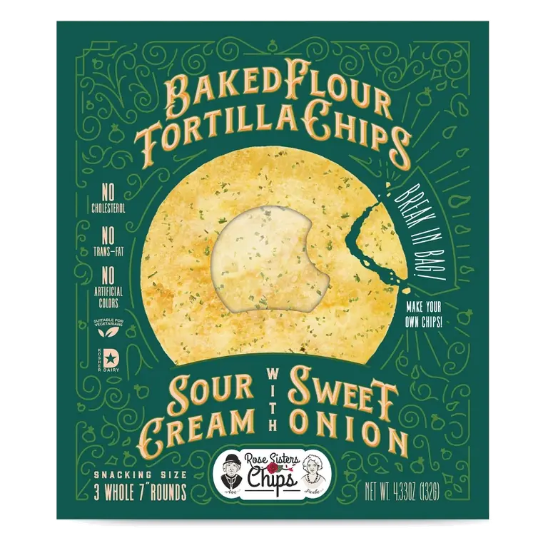 Rose Sisters Chips Sour Cream & Sweet Onion, 4.33oz